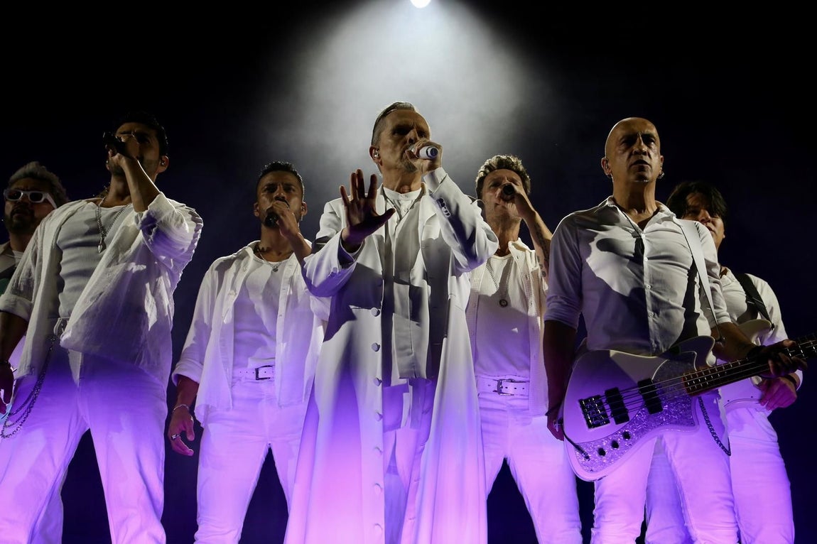 Concierto de Miguel Bosé en la Plaza de España