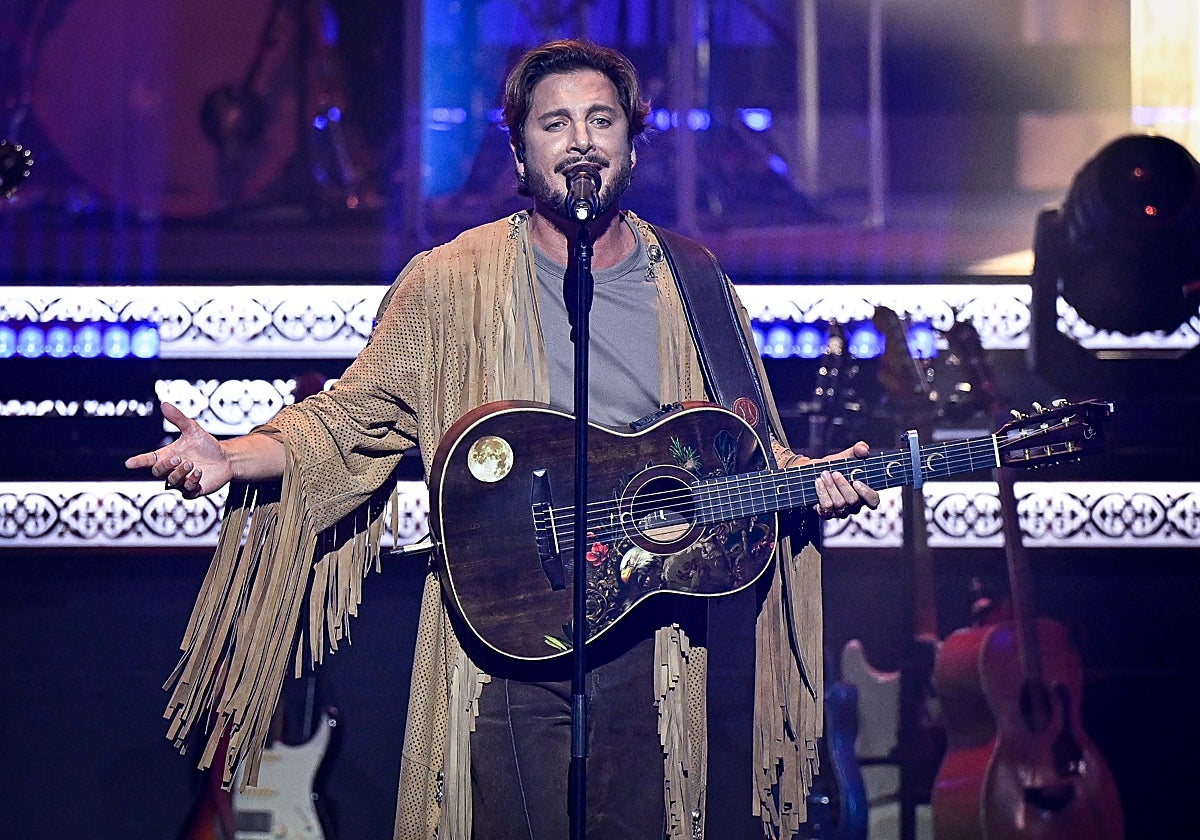 Manuel Crrasco, en un momento de su actuación