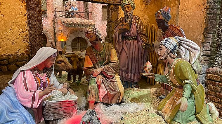 Escena del Nacimiento del Belén de la Ilusión que organiza la Fundación MAS