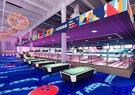 Zona de la bolera Mega Ozone Sevilla