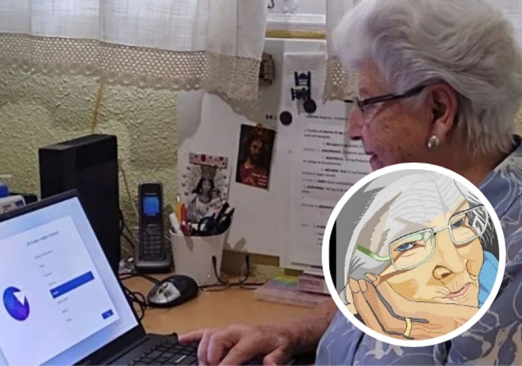 Los impresionantes dibujos hechos con 'Paint' de Concha García, una artista viral de 92 años