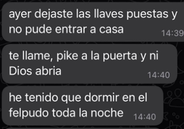 Se olvida de que su hermano ha salido de fiesta y lo deja durmiendo en la puerta: «Cuando se lo diga a mamá y a papá...»