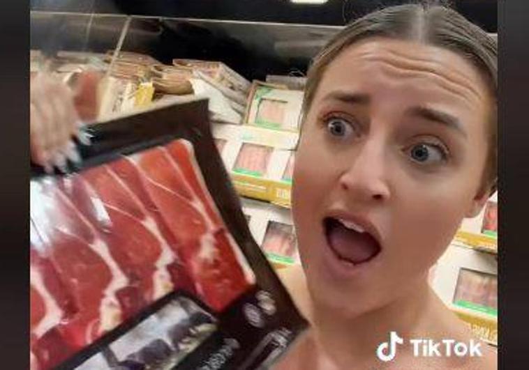 @aquisandrax, sorprendida por el precio del jamón