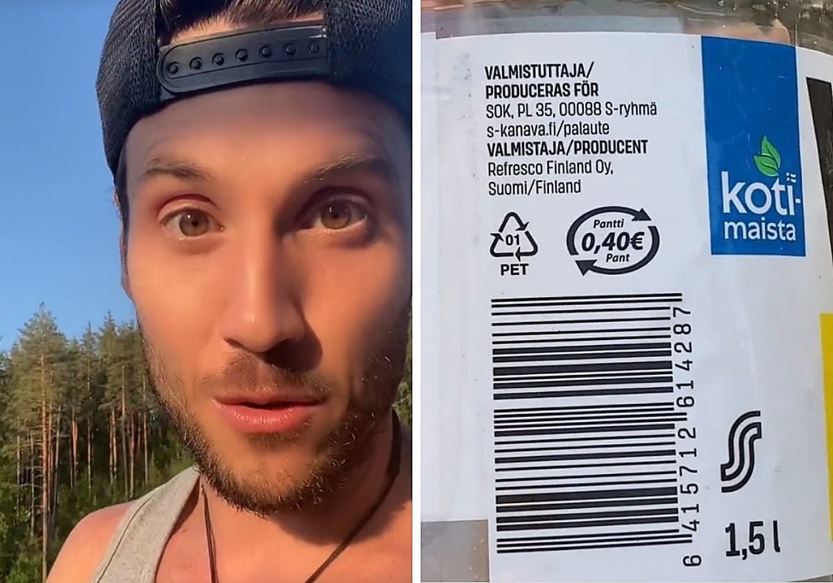 Según el influencer, conseguir liquidez en Finlandia es tan sencillo como recoger las botellas abandonadas en la calle y reciclarlas
