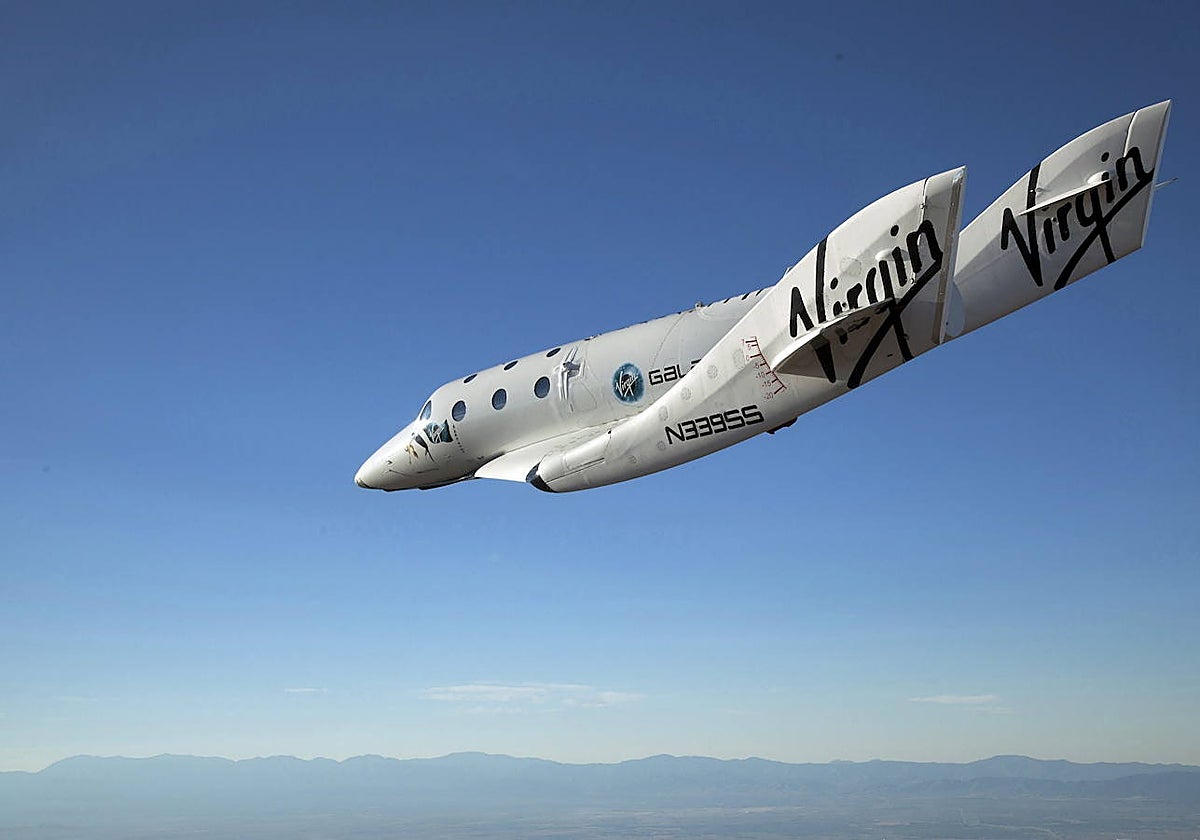 Fotografía de archivo de una nave de Virgin Galactic