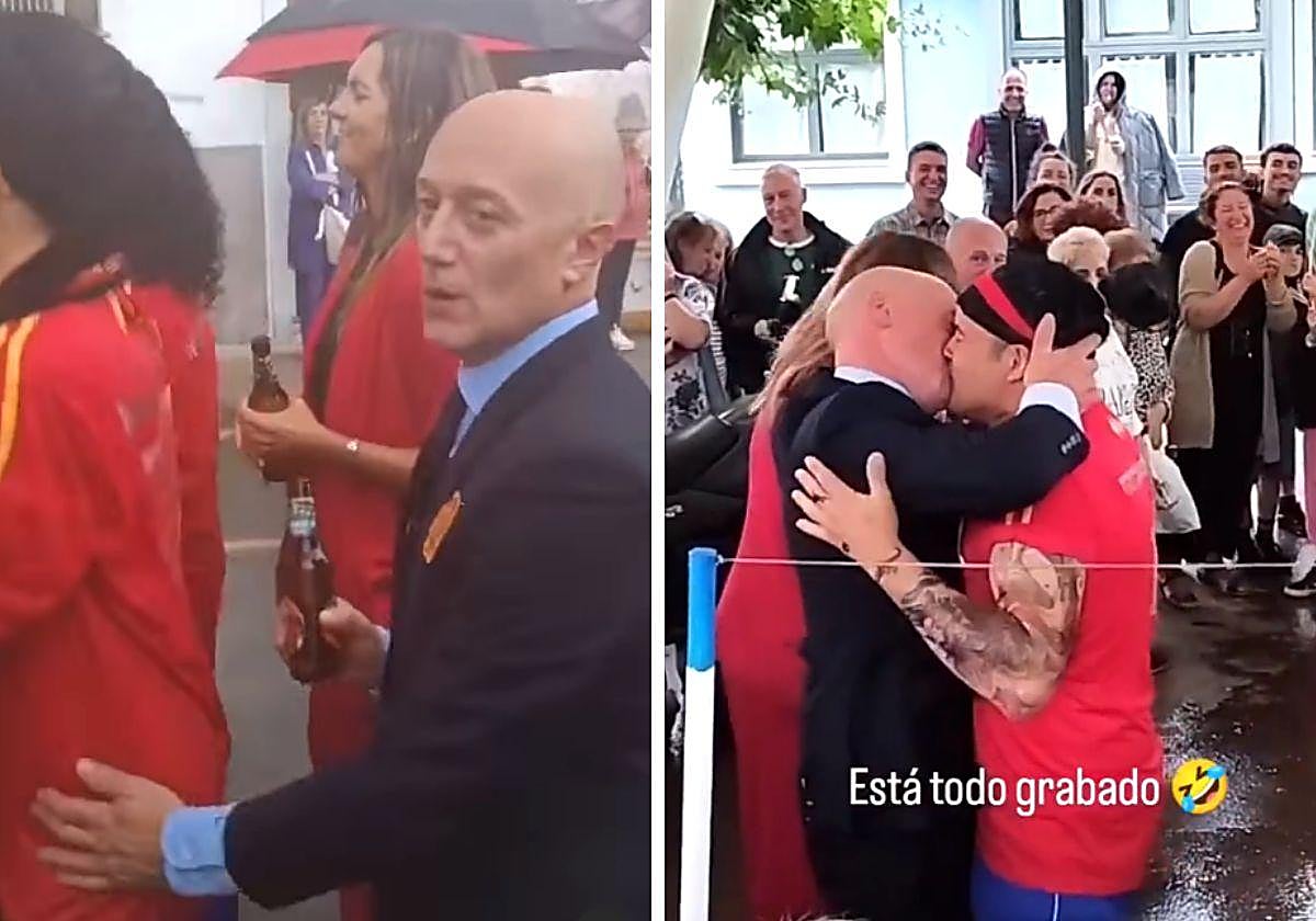 Imágenes del grupo que se ha disfrazado de Rubiales y las jugadoras de la Selección