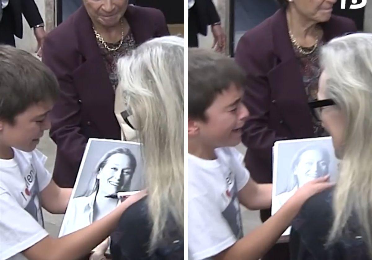 Un niño fan de Meryl Streep se emociona al conocerla