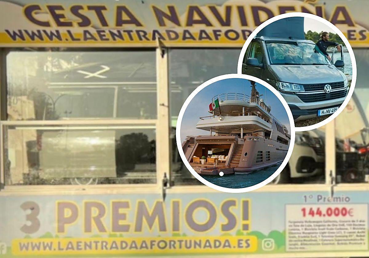 Algunos de los premios de la cesta de Navidad de Honrubia