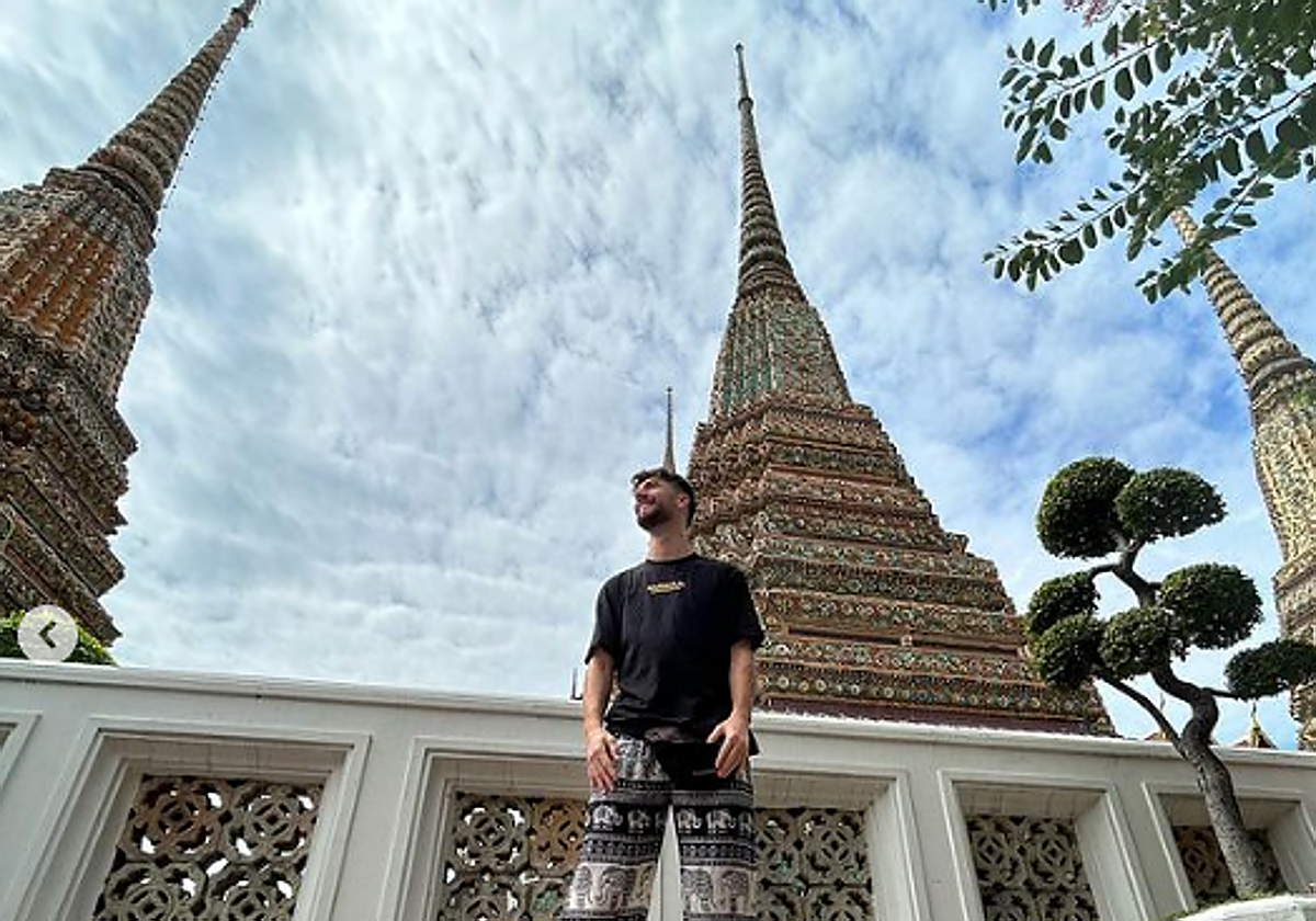 El influencer Carlos García en Tailandia
