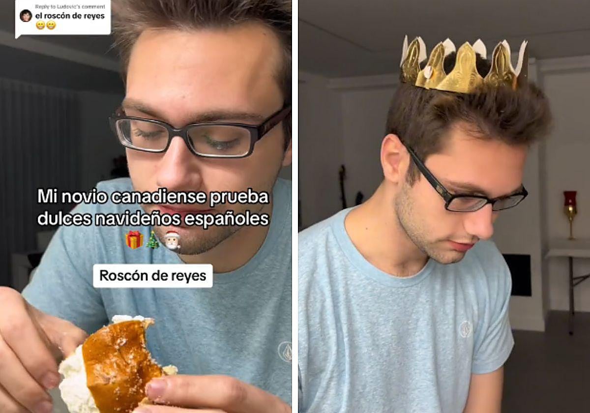 Un canadiense prueba por primera vez el roscón de Reyes y este es su veredicto: «Es mejor así»