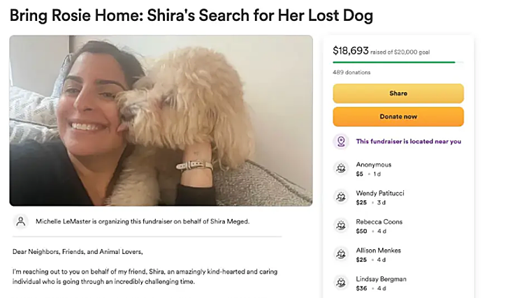 La campaña en GoFundMe lanzada el 5 de diciembre