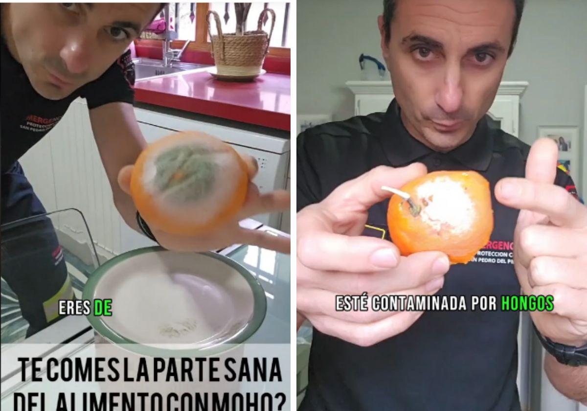 Miguel Assal, agente de emergencias SAMU, en su vídeo de TikTok