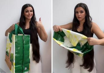 El truco para guardar todas las bolsas de la compra en una misma y ahorrar espacio