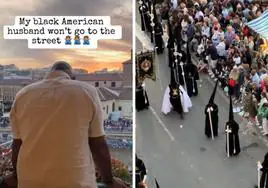 Un afroamericano, «aterrado» al ver por primera vez las procesiones de Semana Santa en España: «No quiere salir»