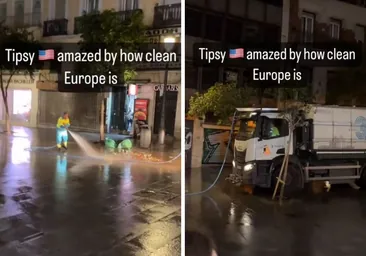 Un estadounidense que vive en Madrid reacciona así al ver cómo se limpian las calles: «Si hicieran esto en EE.UU...»
