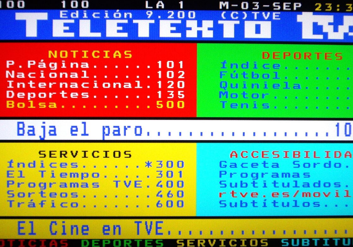 El teletexto parece haberse resistido al paso del tiempo