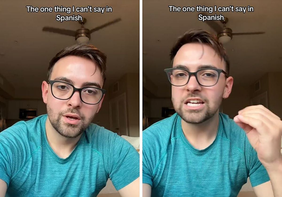 John Patrick, demostrando ante la cámara la palabra que no puede decir