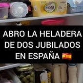 Un argentino muestra lo que los españoles jubilados pueden tener en la nevera con sus pensiones: «Y los reciben periódicamente...»