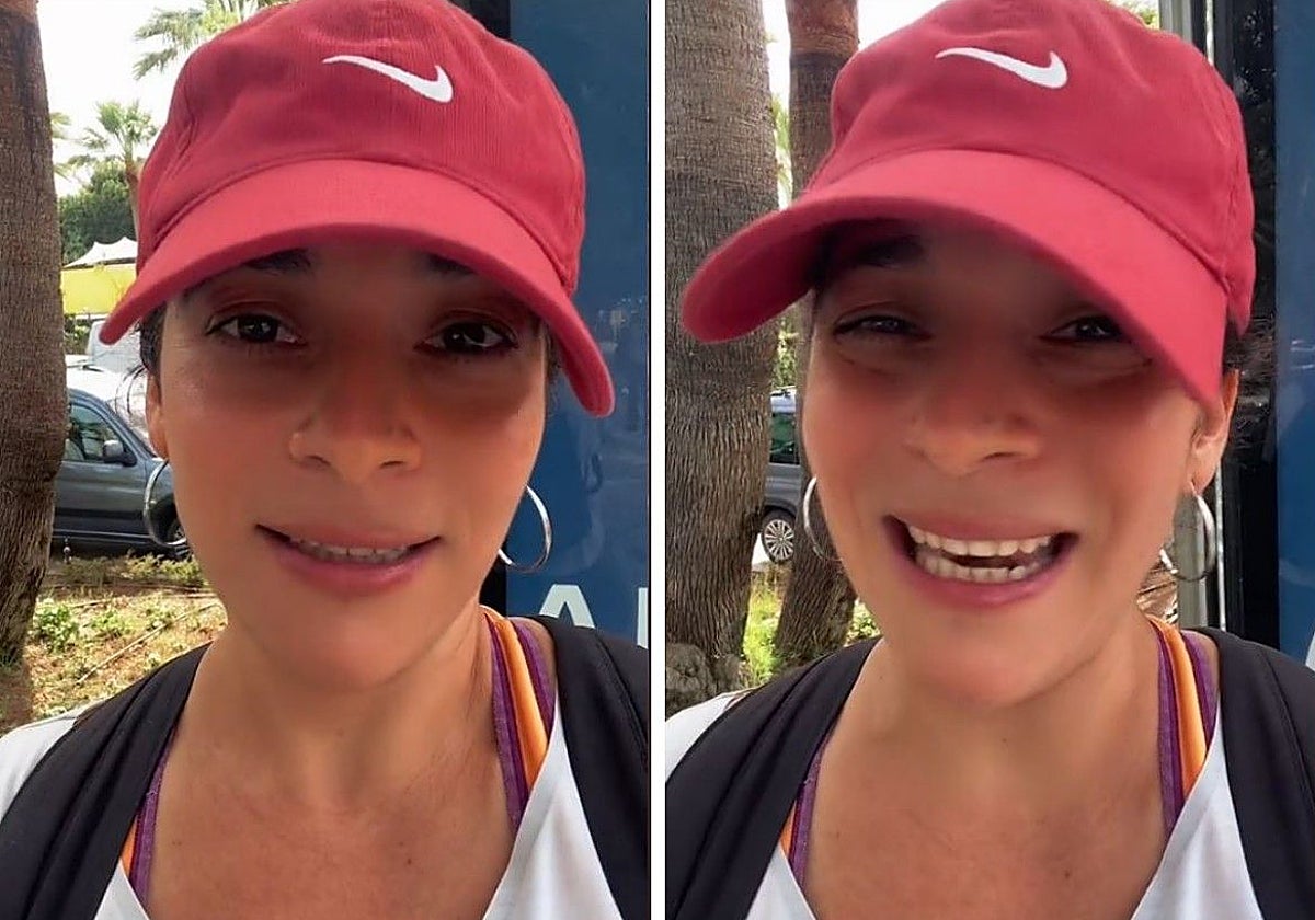 Antonella, explicando su experiencia en España