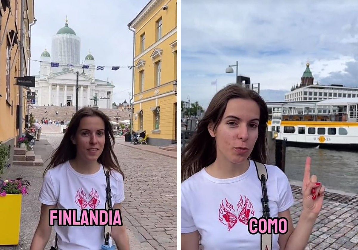 Andrea, durante su vídeo informativo