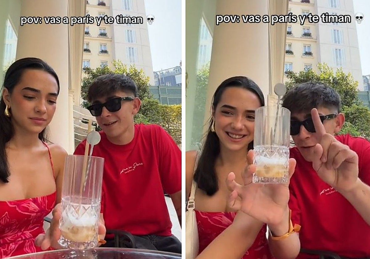 Archie y Àngela, tomando el café