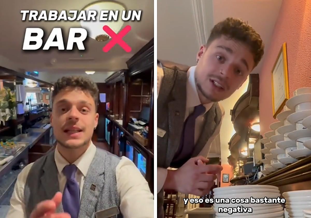 Un camarero español enumera las cosas negativas de trabajar en un bar: «El cliente...»