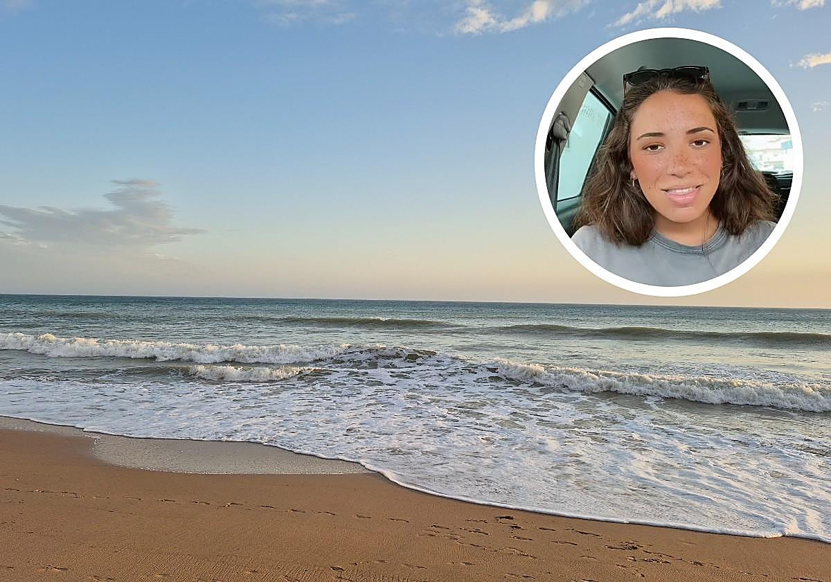 Imagen de la playa de Conil y @albamolledax