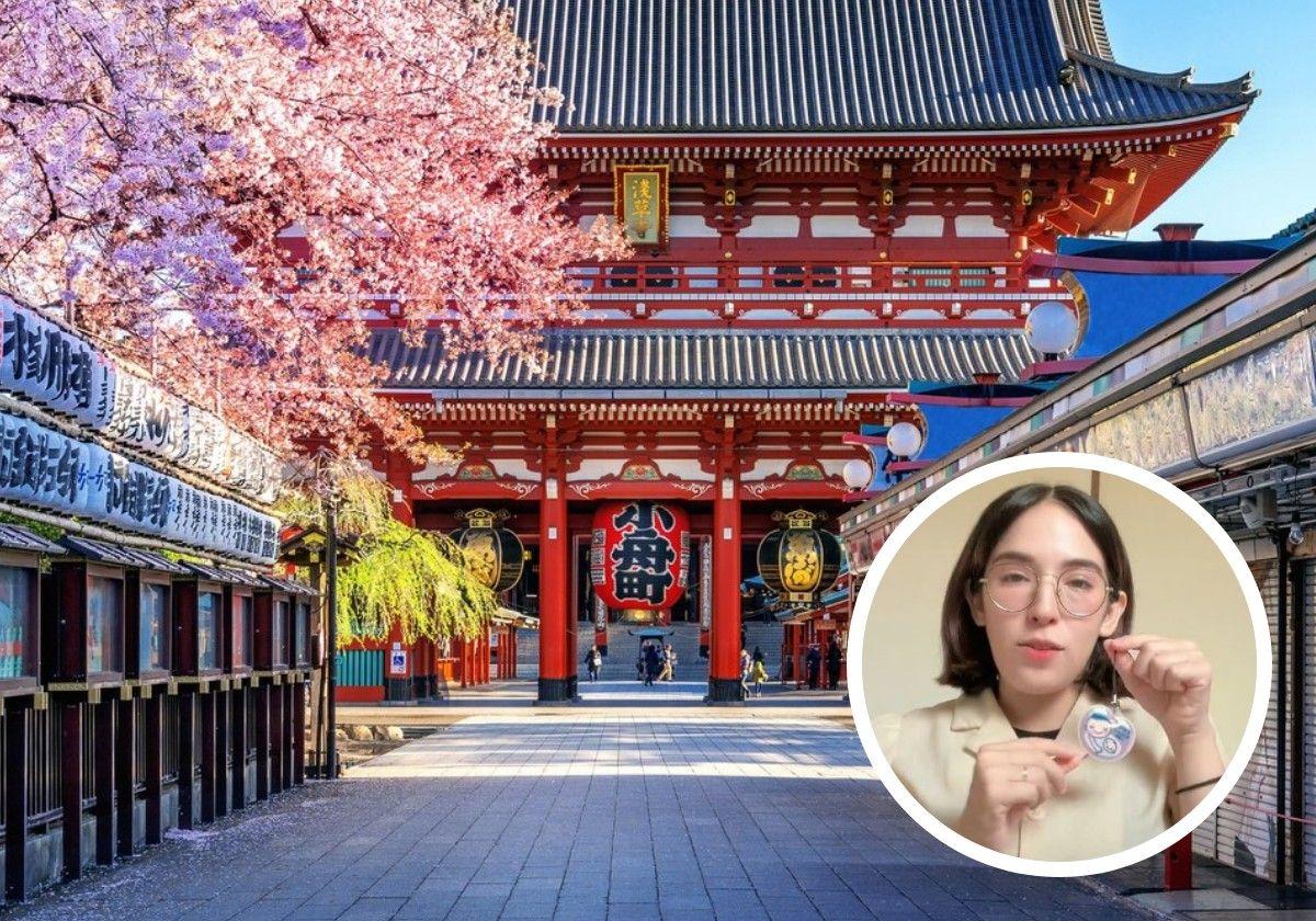 Un templo en Japón y la tiktoker mexicana que reside en el país nipón