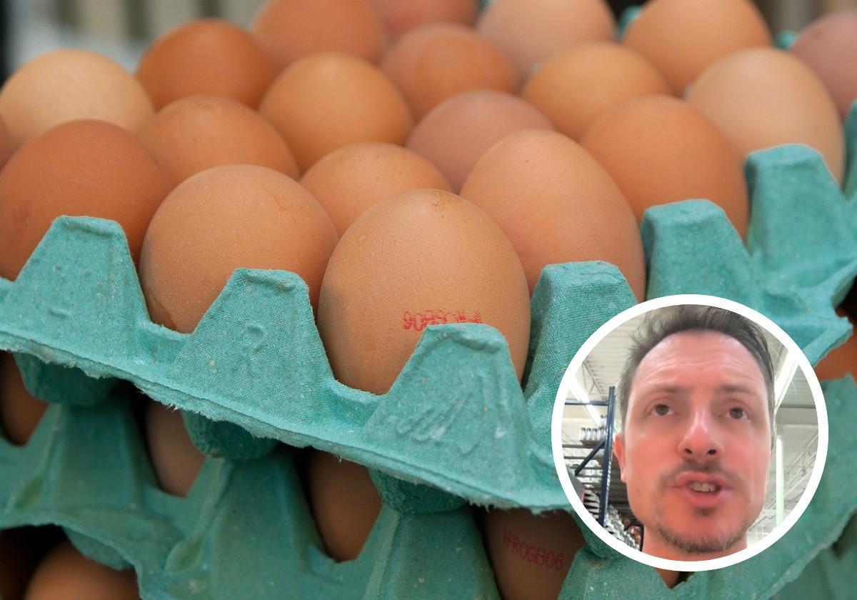 Un español en Estados Unidos muestra el precio de una docena de huevos en el supermercado: «Según la calidad...»