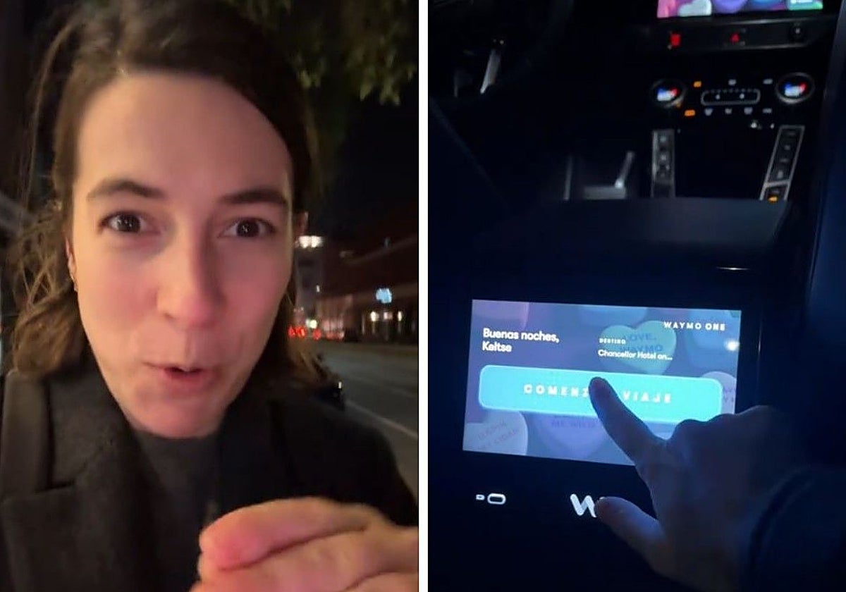 Keltse, antes y durante su viaje por Los Ángeles con un taxi autónomo