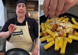 Una chef italiana indica paso a paso cómo cocinar la pasta carbonara y los ingredientes que debes añadir: «Del huevo solamente...»