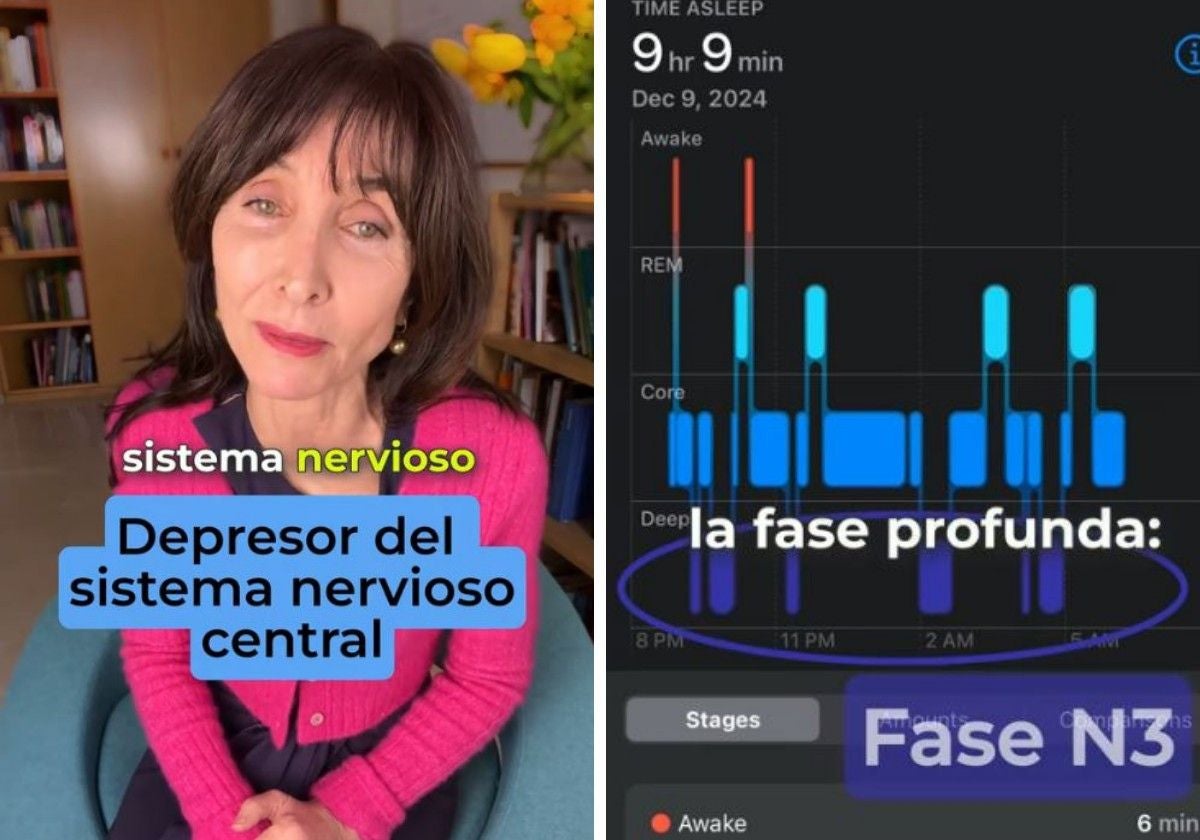 Olaiz, durante su vídeo sobre el lorazepam y el sueño