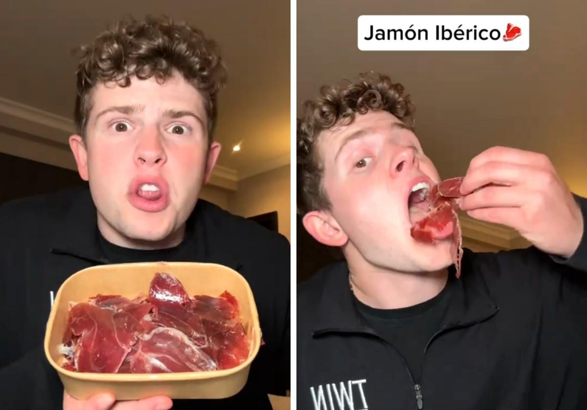Un estadounidense prueba las tapas españolas y la gente se indigna por su opinión del jamón ibérico
