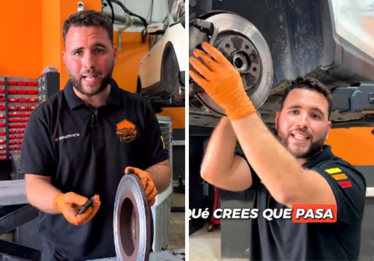 Un mecánico alerta del peligro de circular con las pastillas de freno desgastadas