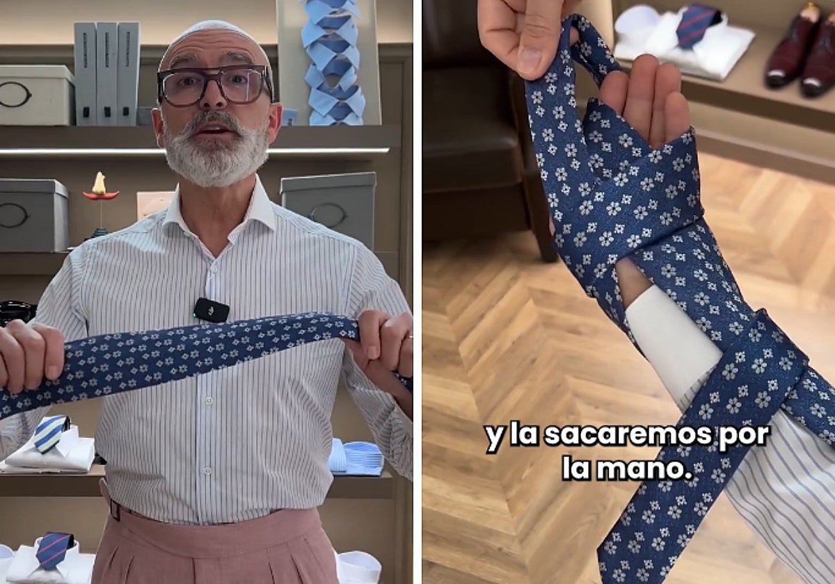 Un experto en moda da el truco definitivo para el nudo de corbata