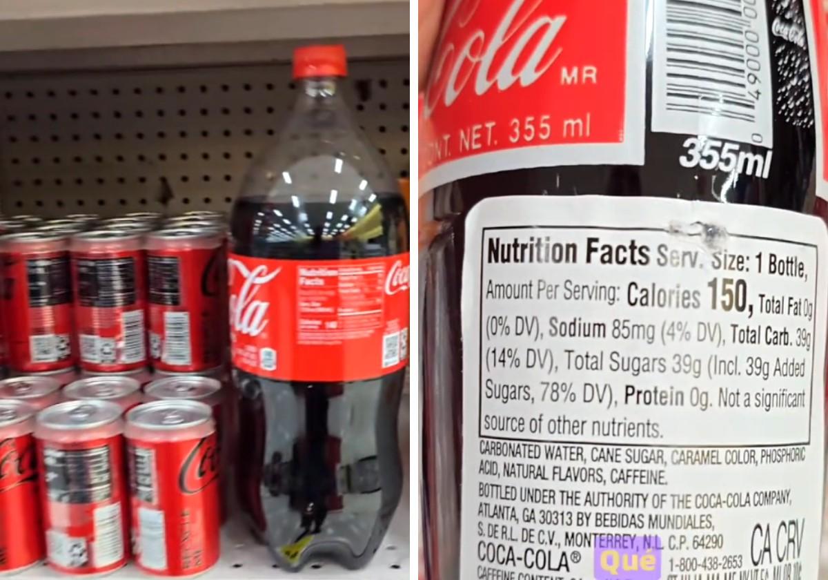 Va a Estados Unidos y muestra el ingrediente diferente con el que se hace la Coca-Cola normal