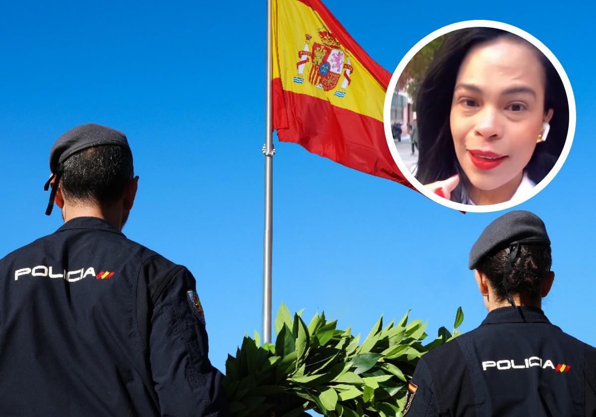 Una colombiana que vive en España no se corta y dice lo que piensa sobre los policías de nuestro país: «Algo sucede»