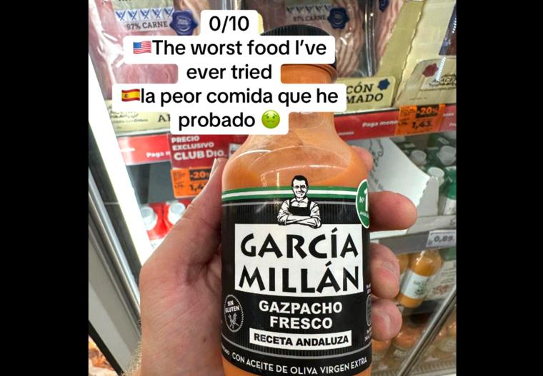 Un estaodunidense puntúa el gazpacho con un 0 de 10