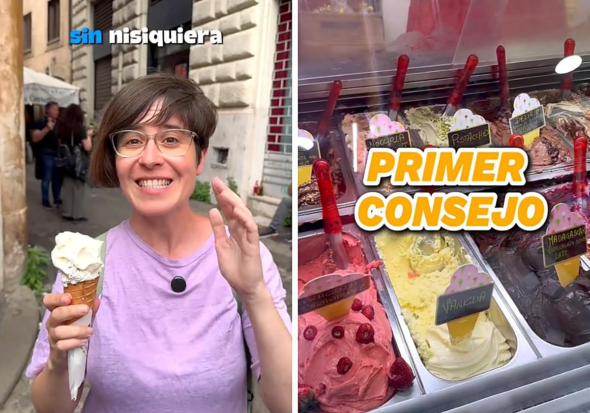 Una española de viaje en Roma explica el truco de los italianos para saber si un helado es de calidad sin probarlo: «Huye si ves...»
