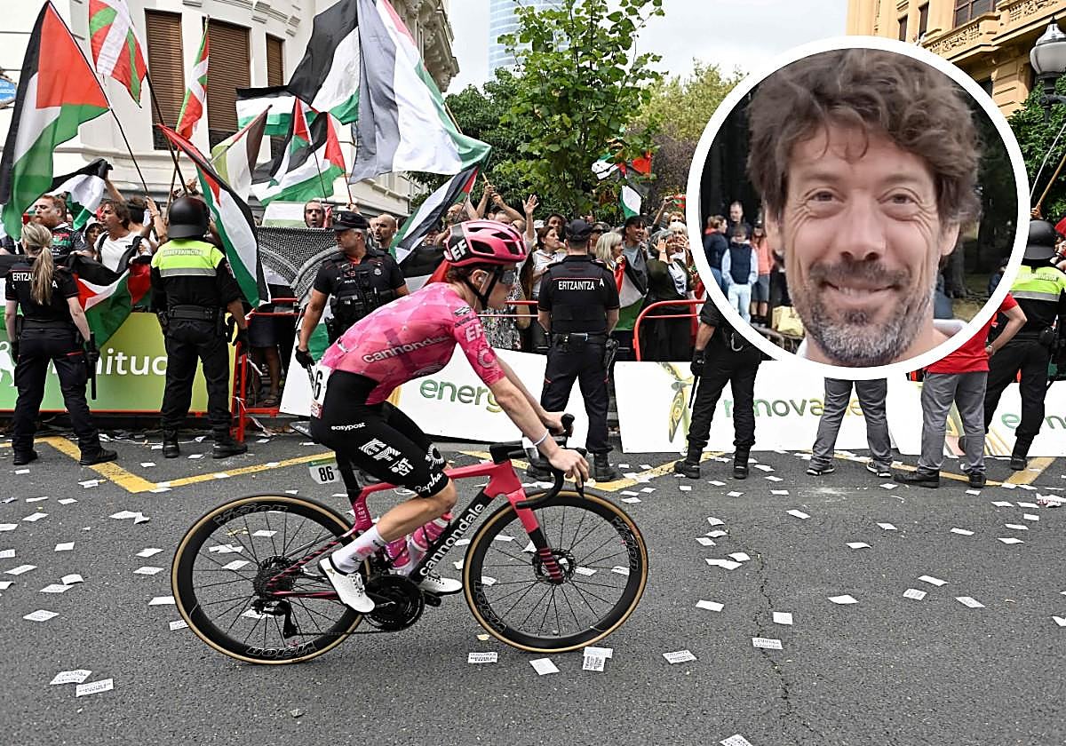 Óscar Freire carga duramente contra los manifestantes pro Palestina en La Vuelta en Bilbao