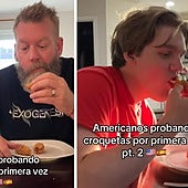 Unos estadounidenses prueban por primera vez las croquetas en España y opinan sobre este plato