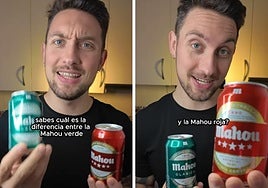 Un experto en cervezas explica cuál es la diferencia entre la Mahou verde y la Mahou roja: «La ley obliga a utilizar este término»