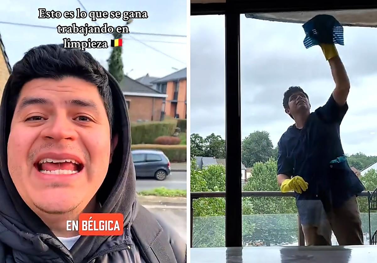 Trabaja como limpiador en Bélgica y explica cuánto dinero gana con un contrato a media jornada: «Puedes pasar de 1.200 euros a...»