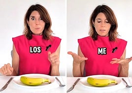 María José Gómez, experta en protocolo: «Cuando estamos sentados en la mesa, el plátano se debe comer de esta forma, no con las manos»