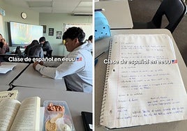 Un español enseña cómo son las clases en Estados Unidos de nuestro idioma: «Lo aprendí en tercero de Primaria y aquí se sigue haciendo»