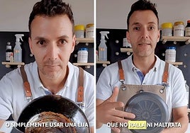 Un ingeniero químico explica cómo quitar las manchas de una sartén fácilmente y sin rayarla: «Así no las maltratas»