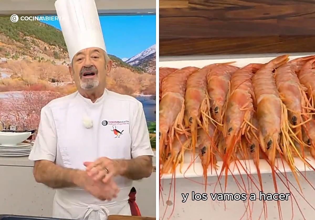 Karlos Arguiñano, cocinero, sobre cómo hacer los gambones en estas fiestas: «Es un consejo para darle categoría al plato»