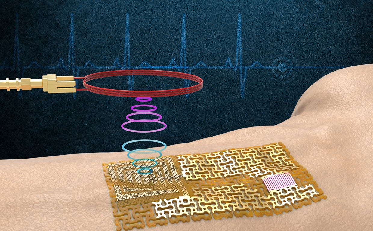 Película semiconductora que se adapta a la piel como una cinta adhesiva