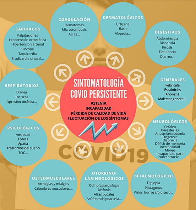 Mapa de síntomas de Covid persistente de la Sociedad Española de Médicos Generales y de Familia