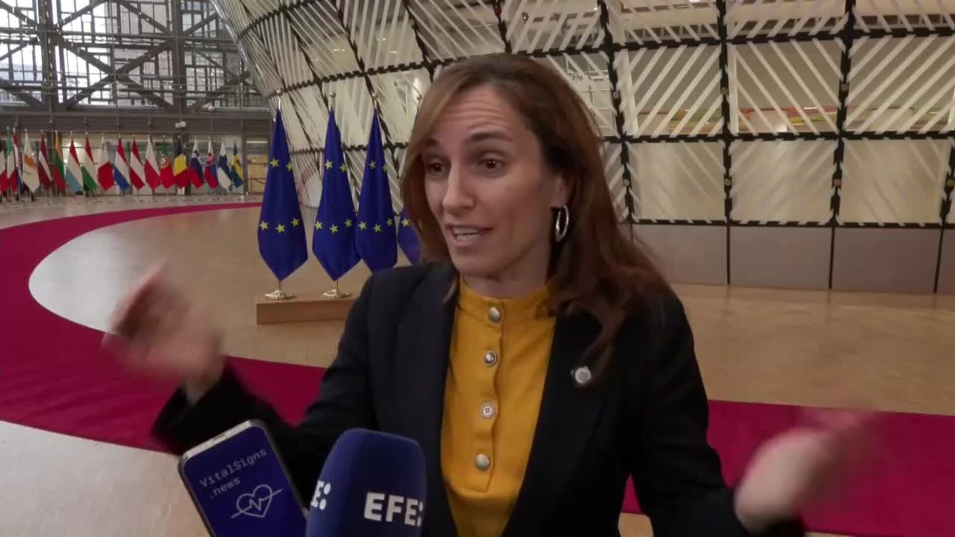 Mónica García llega al consejo de ministros de Sanidad de la UE